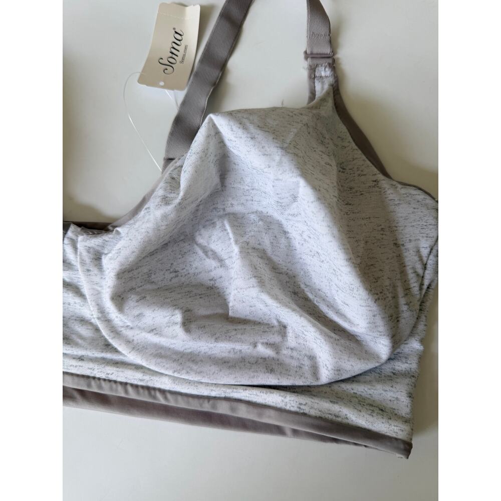 Soma Embraceable Reversible Lounge Bralette - Gray XXL - Picture 2 of 7
